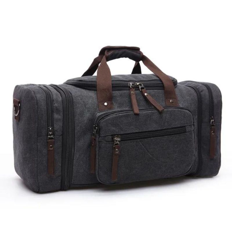 segeltuch reisetasche - Schwarz