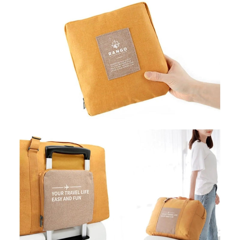 reisetasche faltbar tasche von hand gefaltet - Gelb - Schwarz - Blau