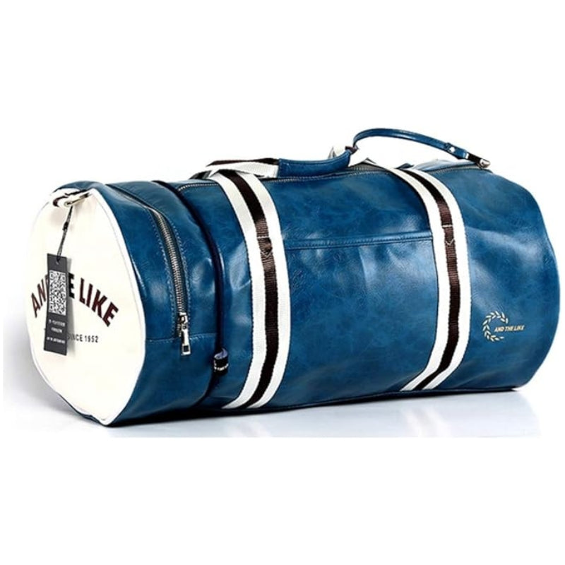 vintage sporttasche aus pu für männer - Blau
