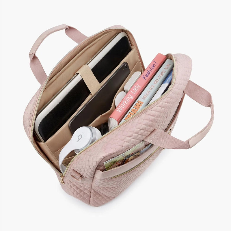 tas voor laptop dames - Rosa - Schwarz