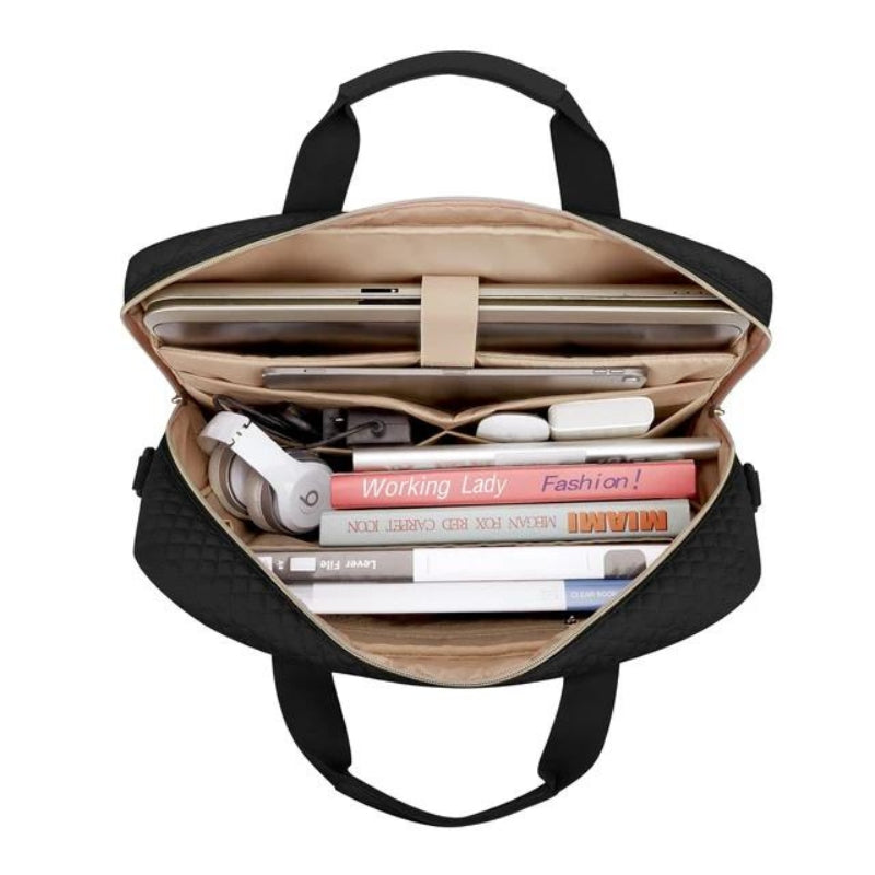 tas voor laptop - Rosa - Schwarz
