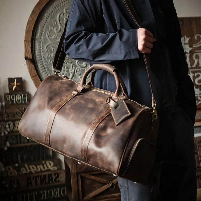 ledertasche für herren - Braun - Schwarz