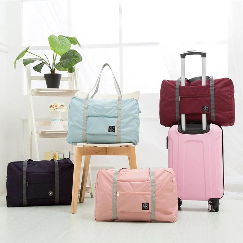 ultraleichte faltbare reisetasche vier taschen sichtbar - Dunkelblau - Rot - Rosa - Grün