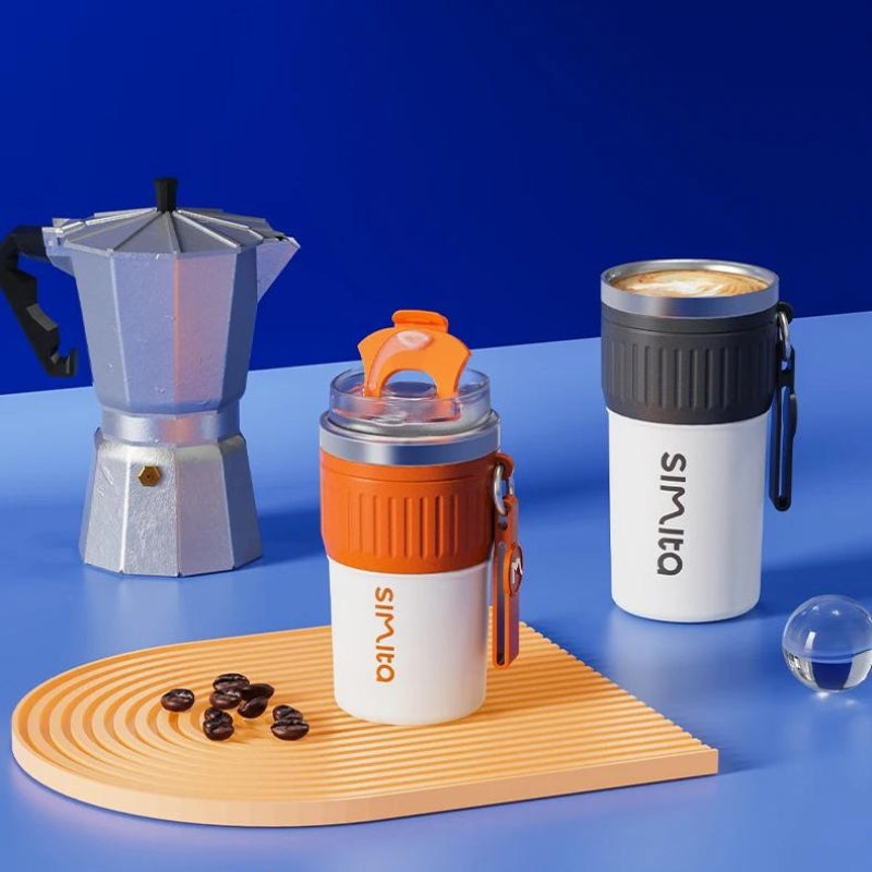 thermos für kaffee - Blau - Orange - Schwarz - Weiß - Grau