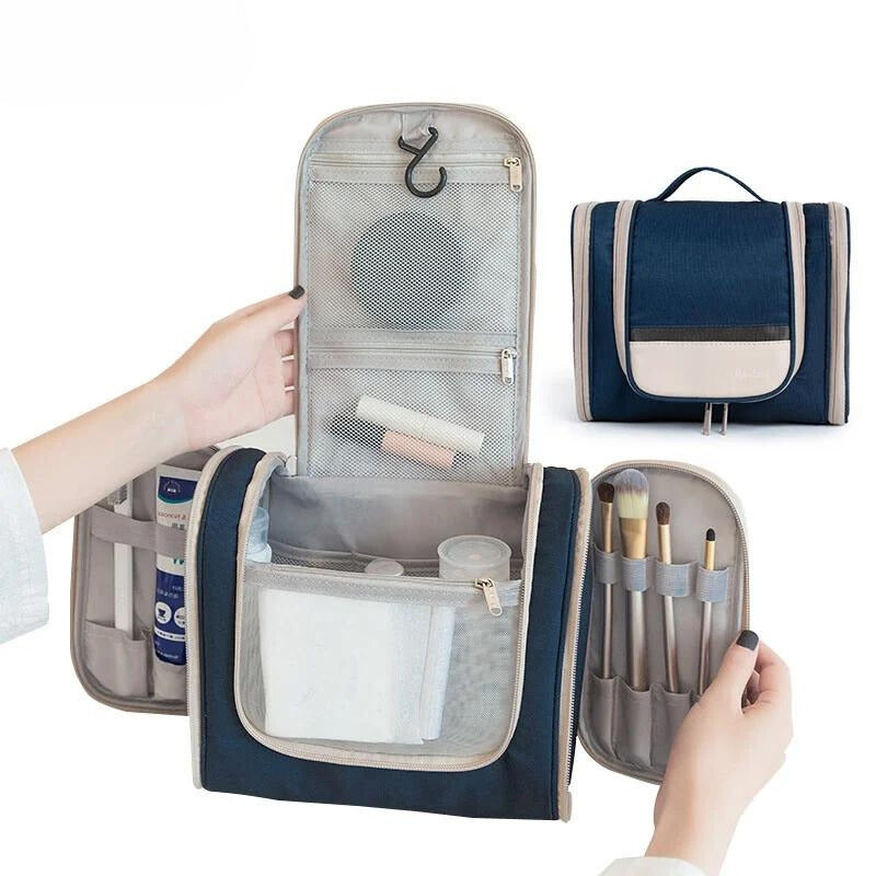 toilettentasche mit haken - Weiß - Schwarz - Himmelblau - Grau - Beige - Marineblau