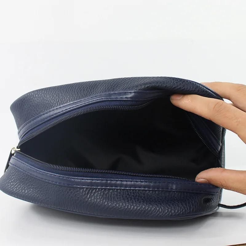 kulturtasche leder herren - Braun - Schwarz - Blau