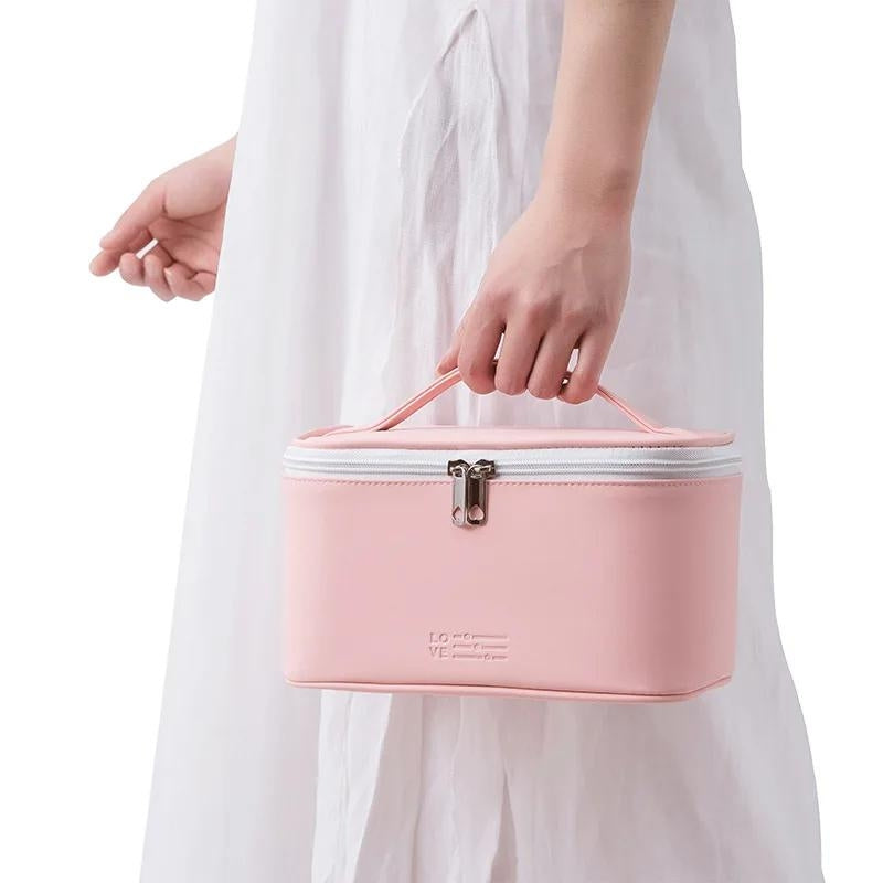 kulturtasche make-up mit reißverschluss - Blau - Himmelblau - Rot - Rosa - Gelb