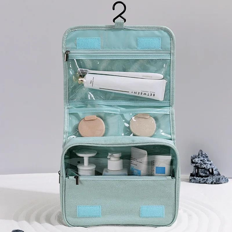 kosmetiktasche faltbar zum aufhängen - Schwarz - Hellblau - Blau - Rosa - Grau - Braun