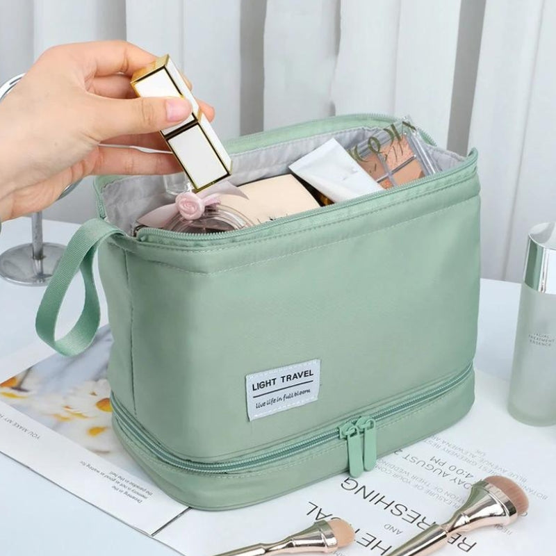 große trendige kosmetiktasche damen - Blau - Schwarz - Grün