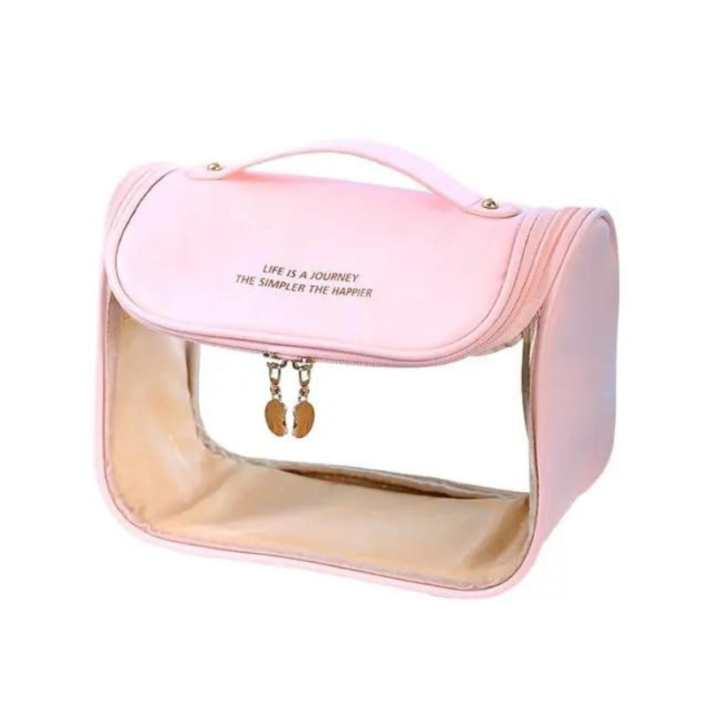 kosmetiktasche frau transparent - Rosa