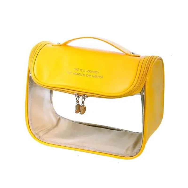 transparente tasche make-up - Gelb