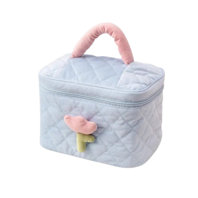 weiche toilettentasche - Blau - L