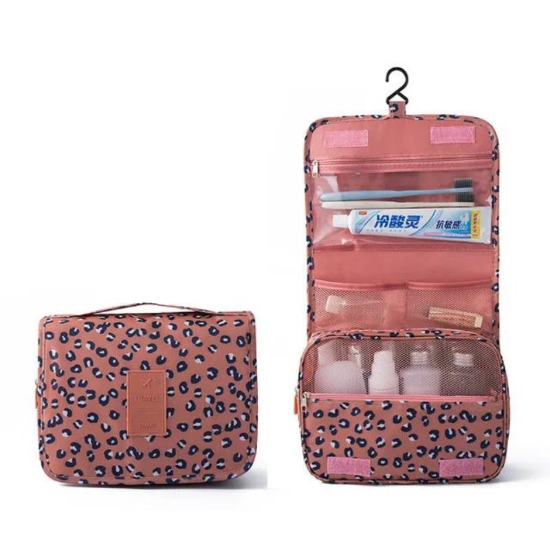 kulturtasche originell - Rosa Leopardenmuster