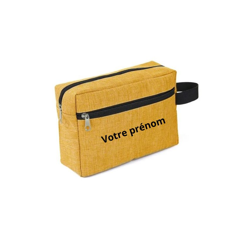 personalisierte kosmetiktasche - Gelb - Mit Personalisierter Gravur