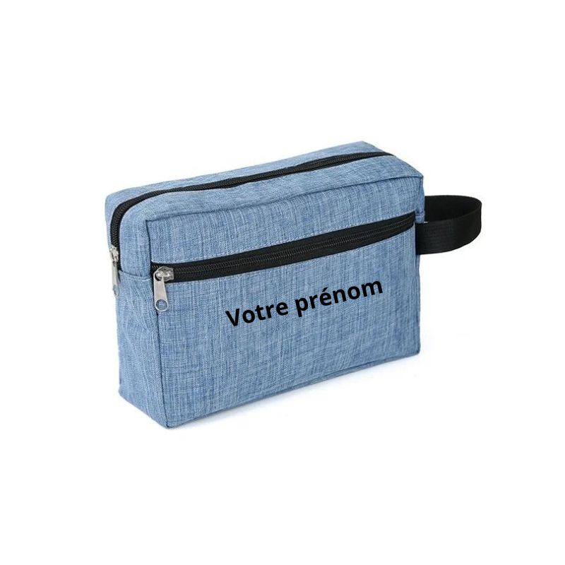kulturtasche personalisiert mädchen - Blau - Mit Personalisierter Gravur