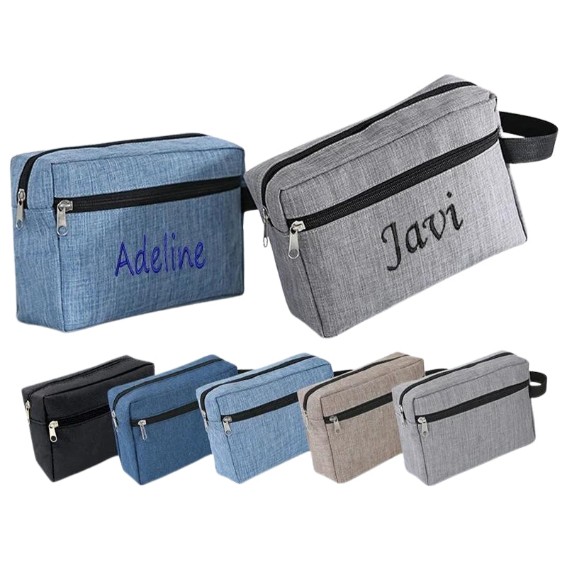 kulturtasche personalisierbar herr - Schwarz - Blau - Marineblau - Grau - Rosa - Khaki - Rot - Orange - Violett - Gelb - Grün