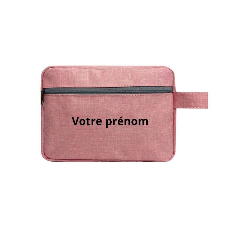 kulturtasche bestickt - Rosa