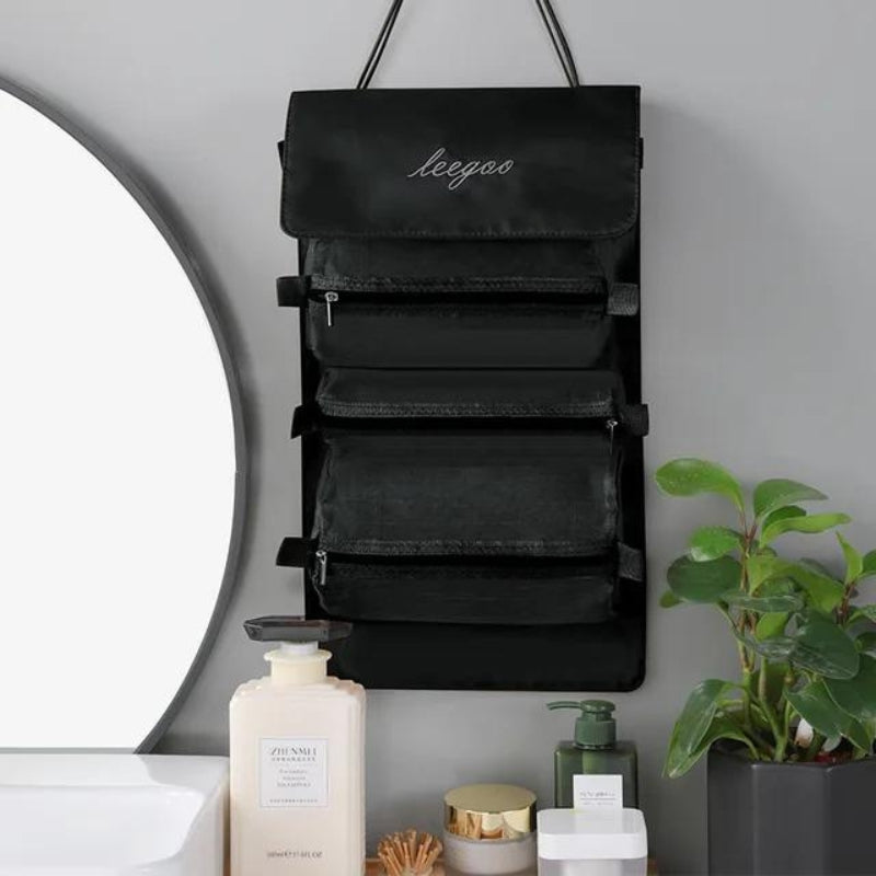kulturtasche faltbar damen - Schwarz 2