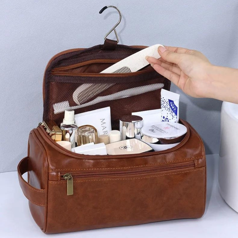 kulturtasche leder - Braun - Schwarz - Hellbraun - Kaffeebraun
