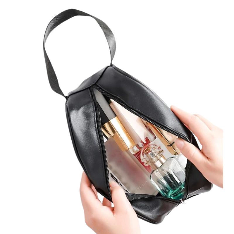 transparente kosmetiktasche für flugzeug - Schwarz - Rosa - Weiß