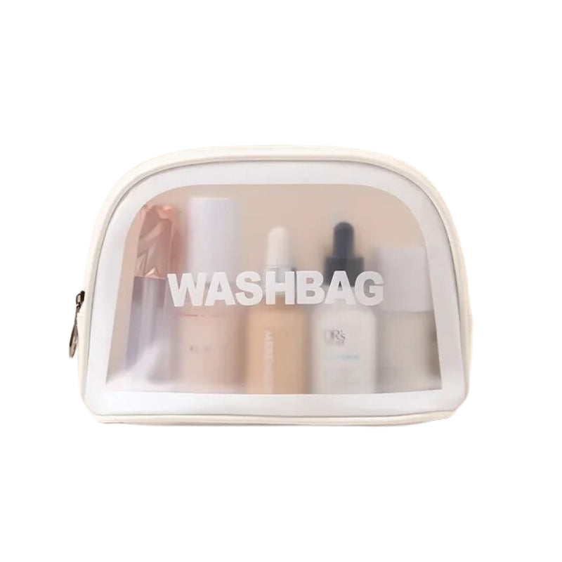 kosmetiktasche frau transparent - Weiß - S