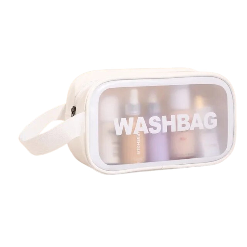 kulturtasche make-up transparente reißverschlusstasche - Weiß - M