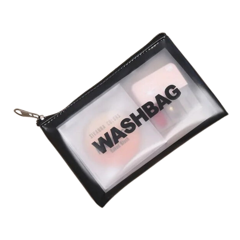 transparente kosmetiktasche für reisen - Schwarz - XS