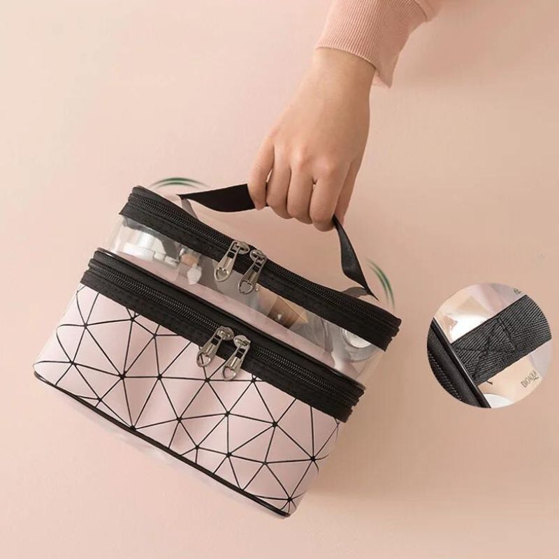 kosmetiktasche frau weicher vanity - Rosa 1 - Schwarz - Blau - Grün 1 - Grün 2 - Rosa 2 - Silber - Weiß