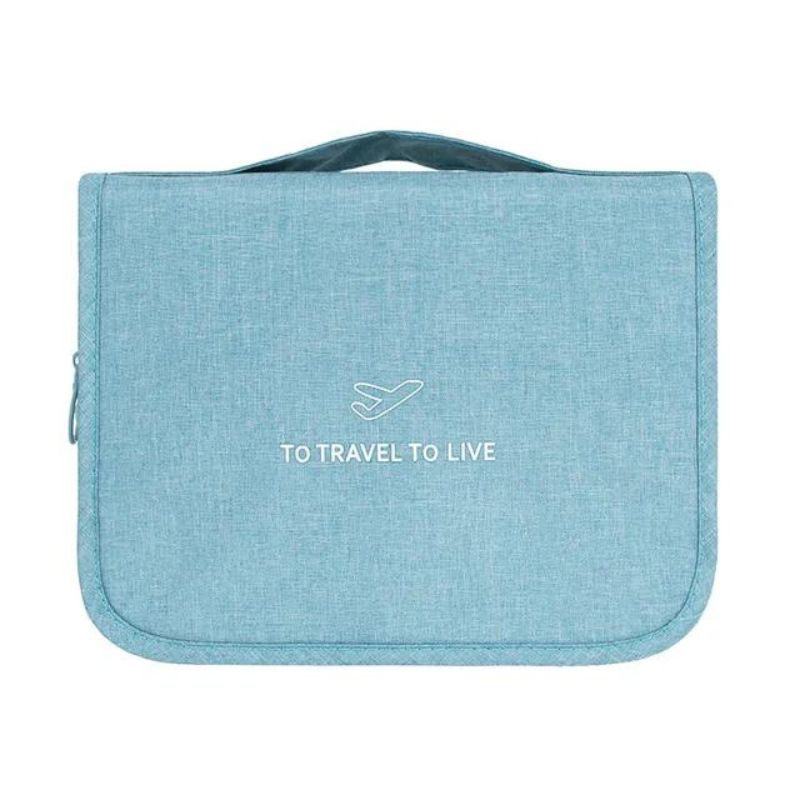 kosmetiktasche für flugreisen - Himmelblau