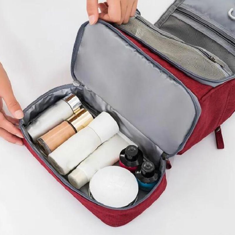 hängende toilettentasche für männer - Schwarz - Grau - Rot - Blau
