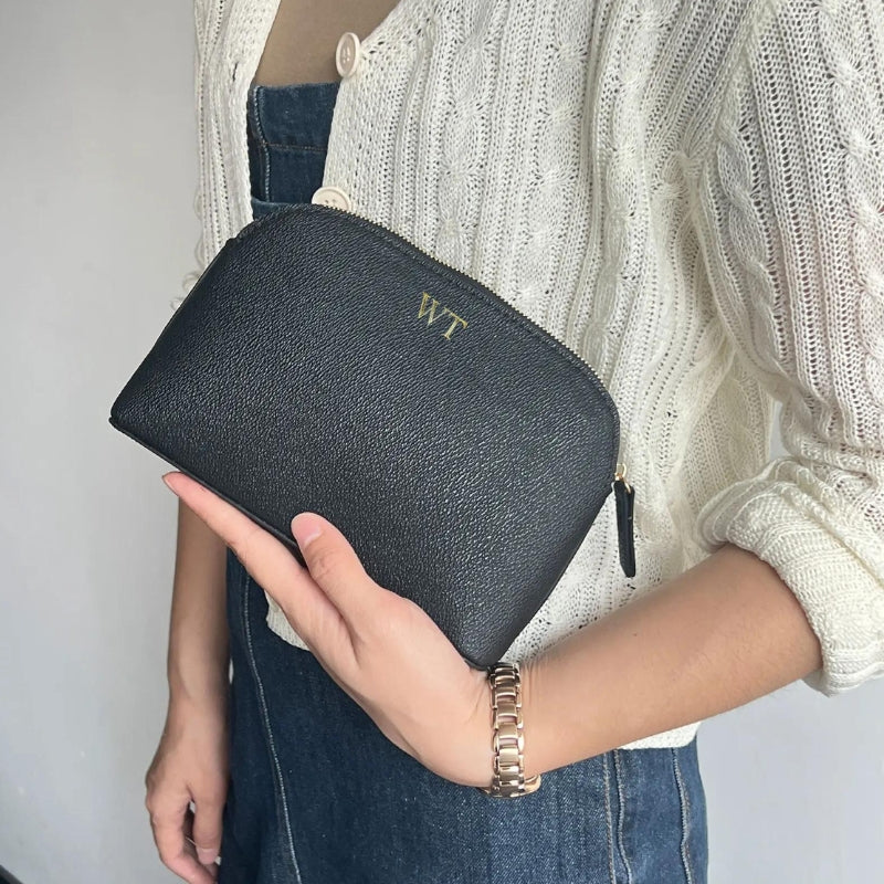 kulturtasche personalisiert - Beige - Schwarz - Rot - Rosa - Hellrosa - Grau - Blau - Violett - Grün - Gelb