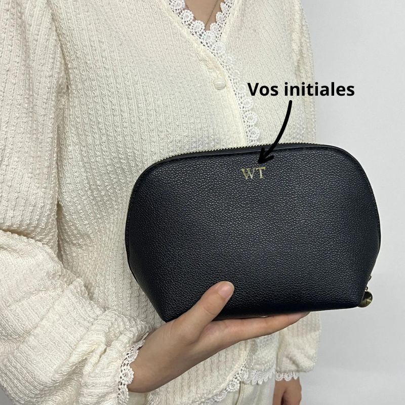 personalisierte kosmetiktasche mit namen - Beige - Schwarz - Rot - Rosa - Hellrosa - Grau - Blau - Violett - Grün - Gelb