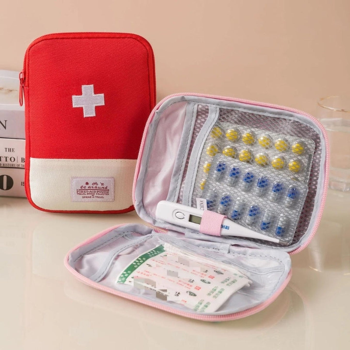 medikamententasche für kinder auf reisen - Gelb - Rot - Rosa - Blau