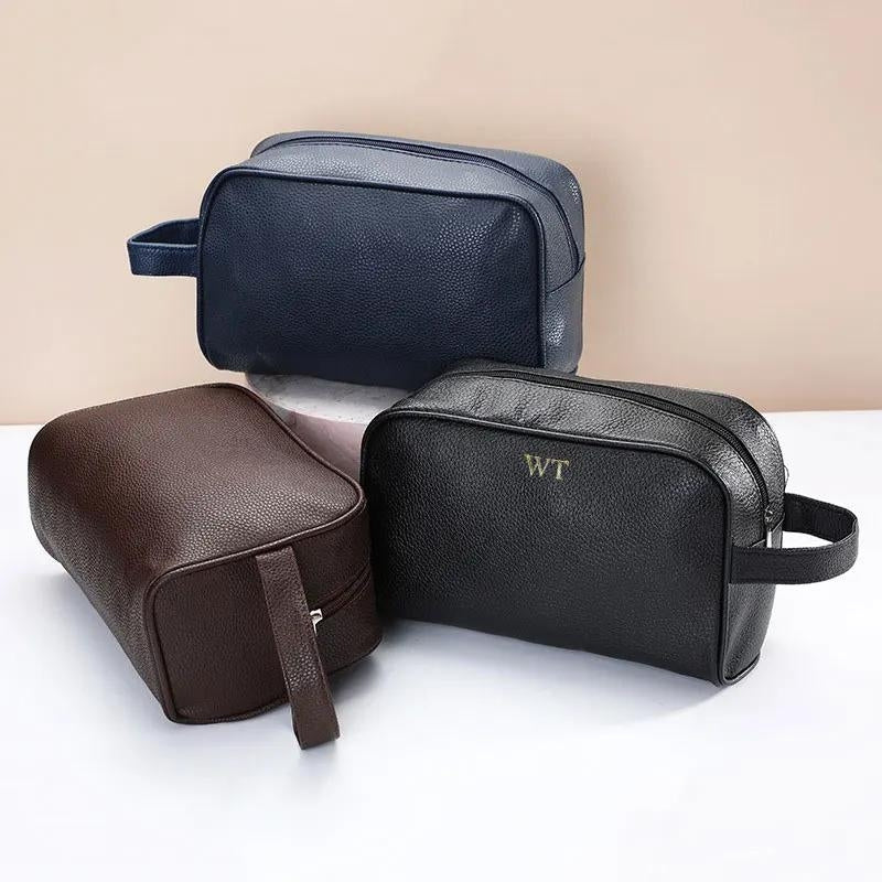 anpassbare ledertasche - Schwarz - Braun - Blau