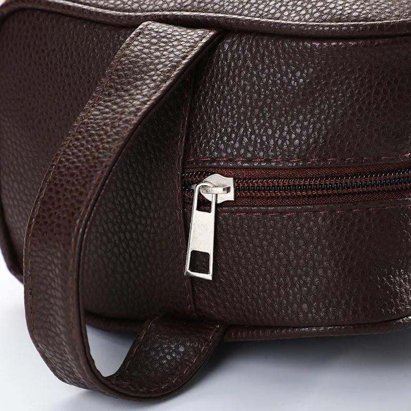 kulturtasche leder - Schwarz - Braun - Blau