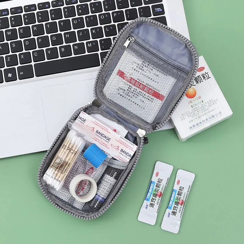 kulturtasche flug apotheke - Rot - Grün - Violett - Grau - Blau