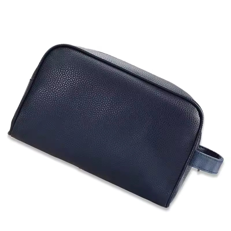 kulturtasche reise aus leder - Blau - Nicht Personalisierbar
