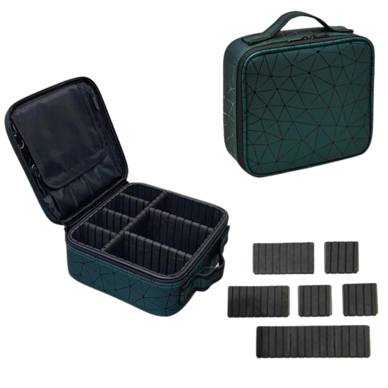 hartschalen kosmetikbeutel für make-up - Grün - Modell 1